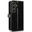 For Oukitel C26 Wallet Case Dot Pattern Imprint PU Leather Phone Cover with Wrist Strap - Black - 7
