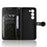 For Realme C100 4G Wallet Case Dot Pattern Imprint PU Leather Phone Cover with Wrist Strap - Black - 2