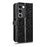 For Realme C100 4G Wallet Case Dot Pattern Imprint PU Leather Phone Cover with Wrist Strap - Black - 7
