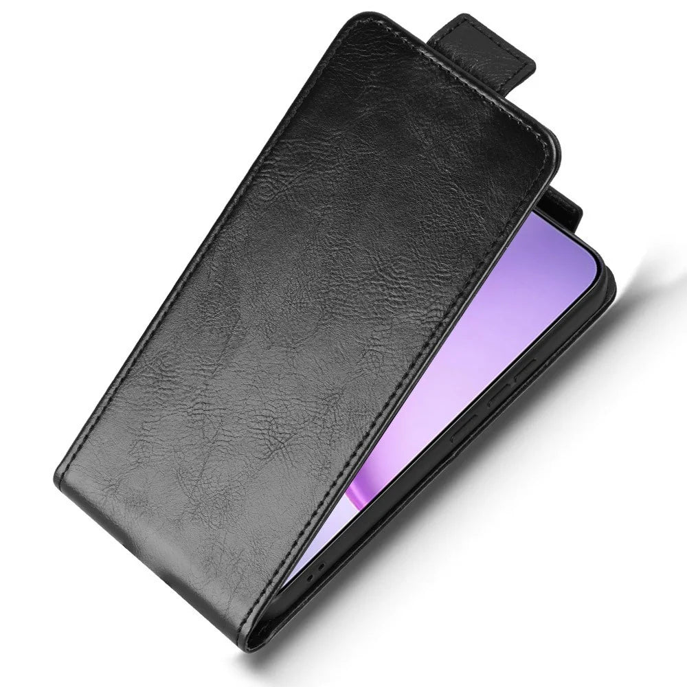 For vivo Y600 Pro 5G Stand Case Magnetic Clasp Vertical Flip Leather Phone Cover with Card Holder - Black - 5