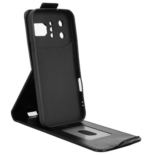 For Infinix Note 60 Ultra 5G Stand Case Magnetic Clasp Vertical Flip Leather Phone Cover with Card Holder - Black - 2