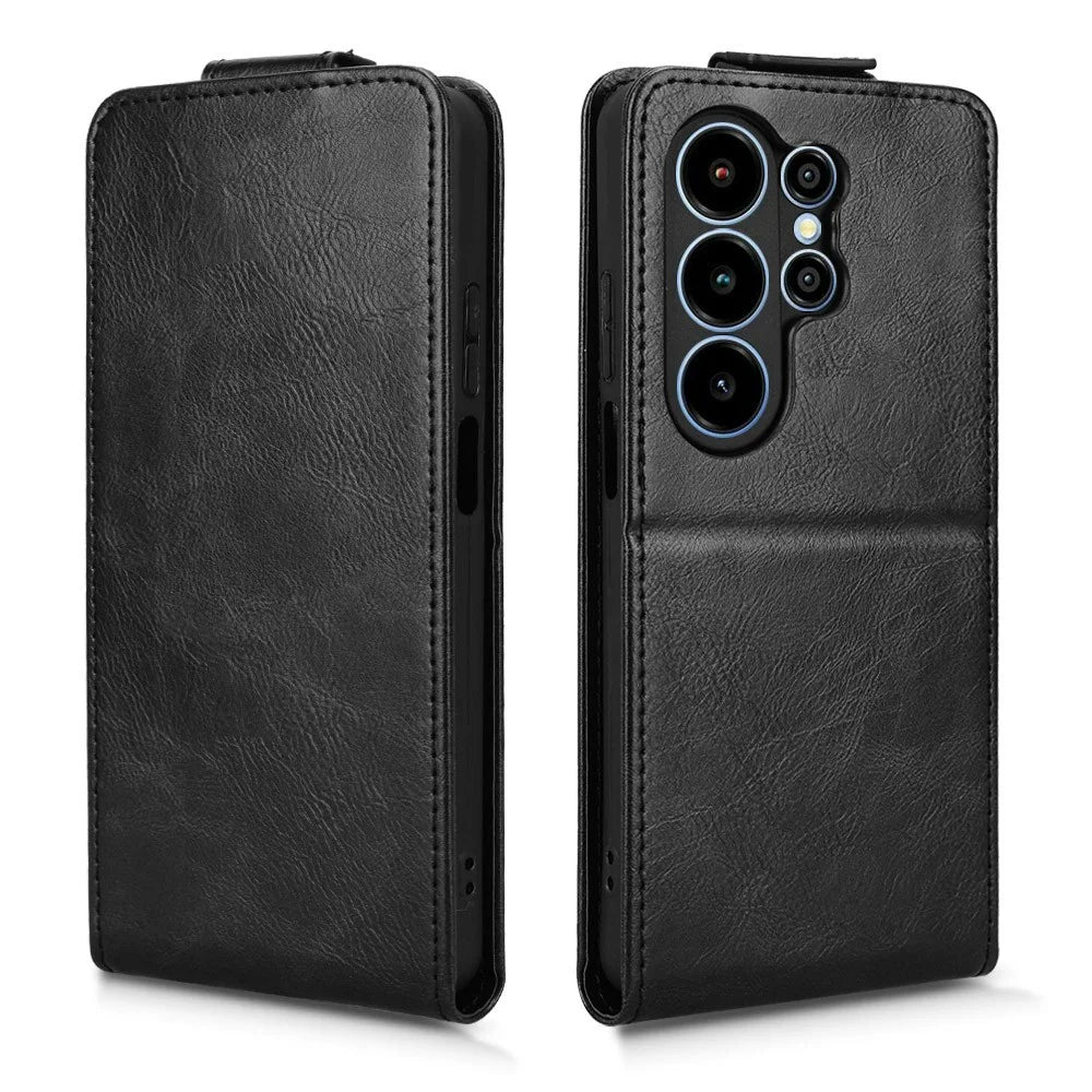 For Blackview Wave 10 Stand Case Magnetic Clasp Vertical Flip Leather Phone Cover with Card Holder - Black - 6