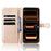 For Oukitel C17 Wallet Case Dot Pattern Imprint PU Leather Phone Cover with Wrist Strap - Rose Gold - 2