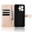 For Oukitel C17 Wallet Case Dot Pattern Imprint PU Leather Phone Cover with Wrist Strap - Rose Gold - 4