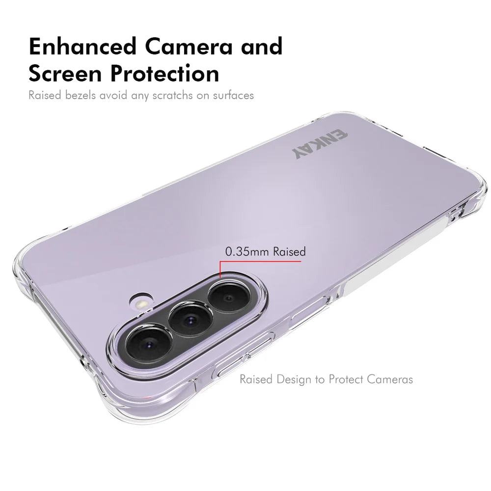 HAT PRINCE for Samsung Galaxy A27 5G ENKAY  Clear Phone Case Shockproof Anti-slip TPU Cover - Transparent - 3