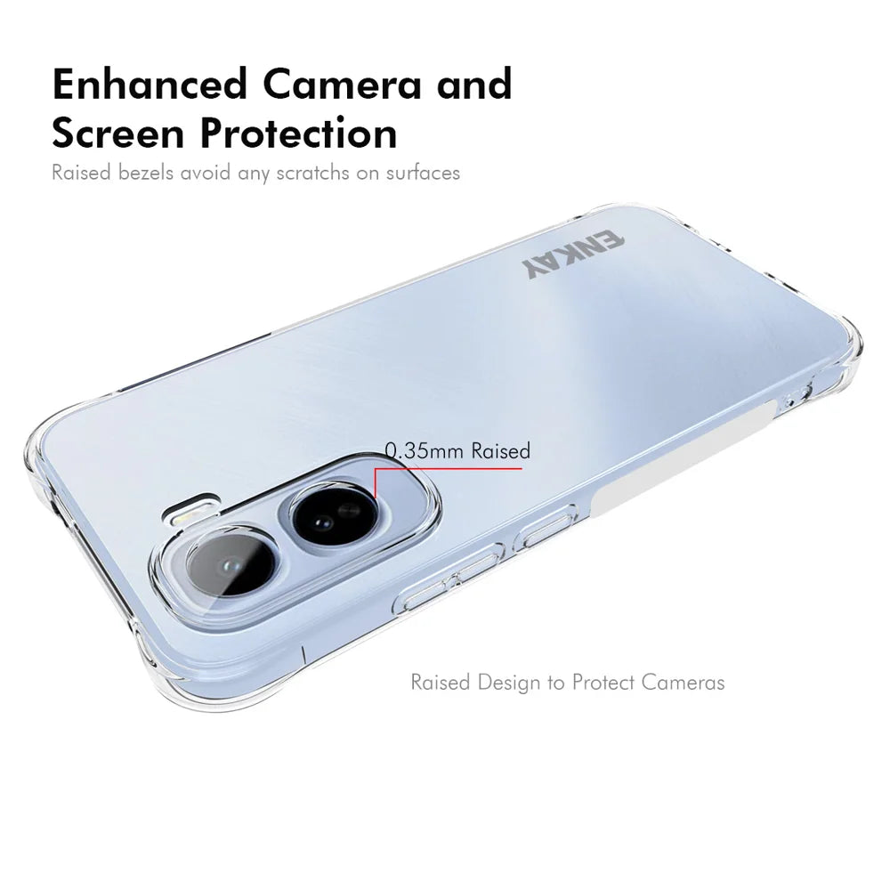 HAT PRINCE for vivo T5 Pro 5G ENKAY  Clear Phone Case Shockproof Anti-slip TPU Cover - Transparent - 3