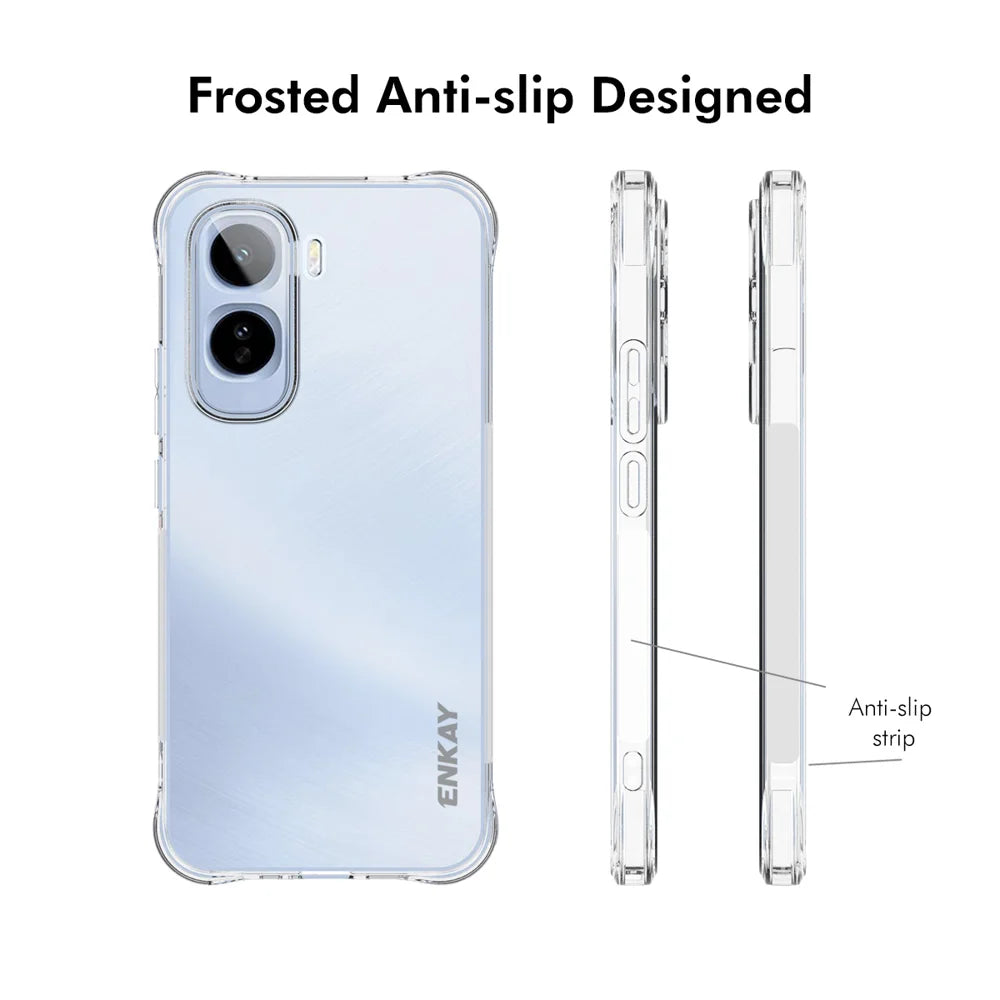 HAT PRINCE for vivo T5 Pro 5G ENKAY  Clear Phone Case Shockproof Anti-slip TPU Cover - Transparent - 4