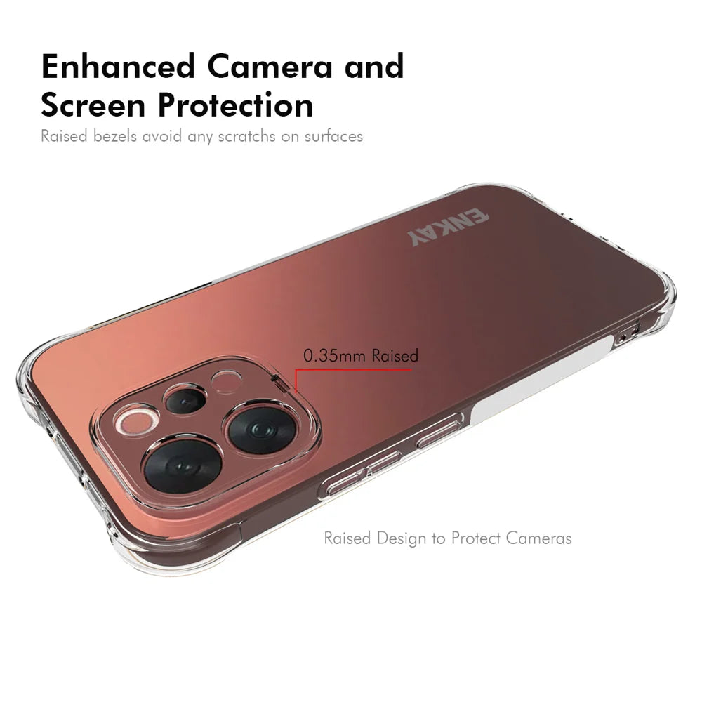 HAT PRINCE for vivo V70 5G ENKAY  Clear Phone Case Shockproof Anti-slip TPU Cover - Transparent - 3