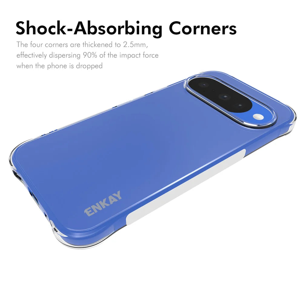HAT PRINCE for Google Pixel 11 ENKAY  Clear Phone Case Shockproof Anti-slip TPU Cover - Transparent - 2