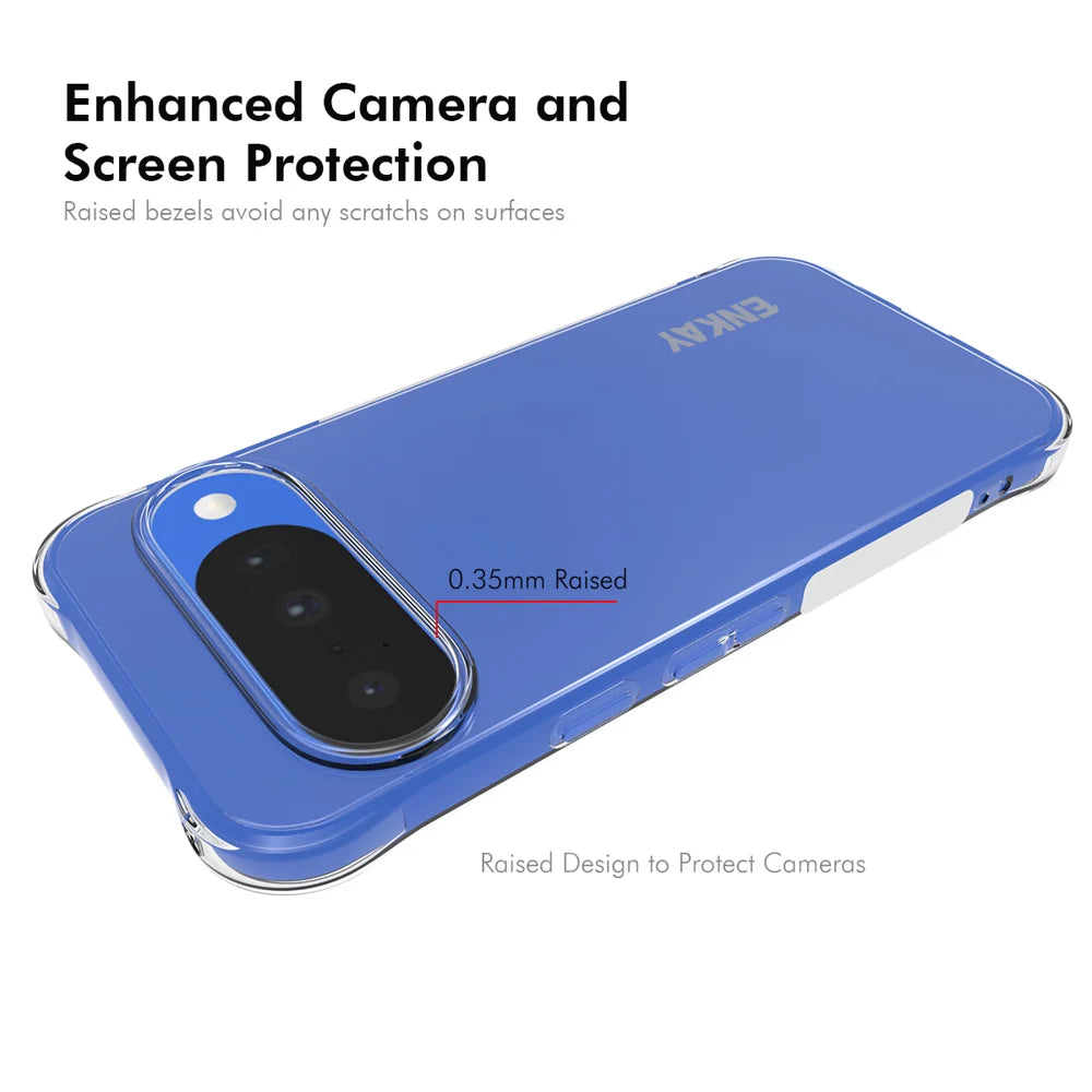 HAT PRINCE for Google Pixel 11 ENKAY  Clear Phone Case Shockproof Anti-slip TPU Cover - Transparent - 3