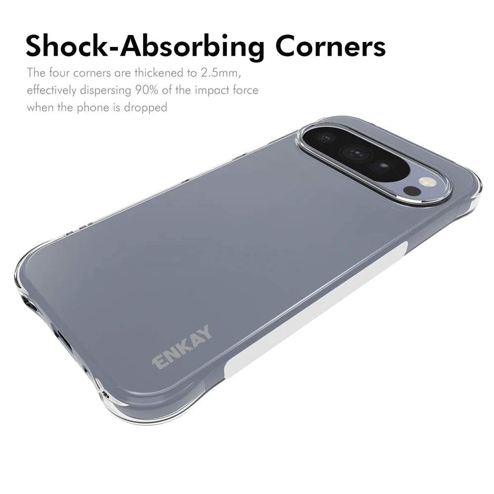 HAT PRINCE for Google Pixel 11 Pro ENKAY  Clear Phone Case Shockproof Anti-slip TPU Cover - Transparent - 2