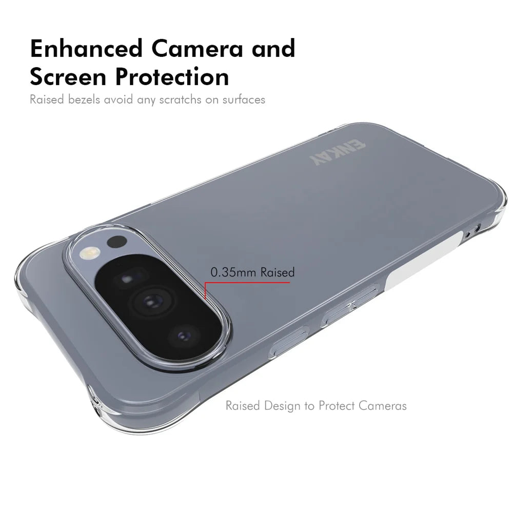 HAT PRINCE for Google Pixel 11 Pro ENKAY  Clear Phone Case Shockproof Anti-slip TPU Cover - Transparent - 3