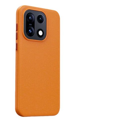 For OnePlus 15 5G Magnetic Case Matte Texture Anti-fingerprint Shockproof PC + TPU Phone Cover - Orange - 1