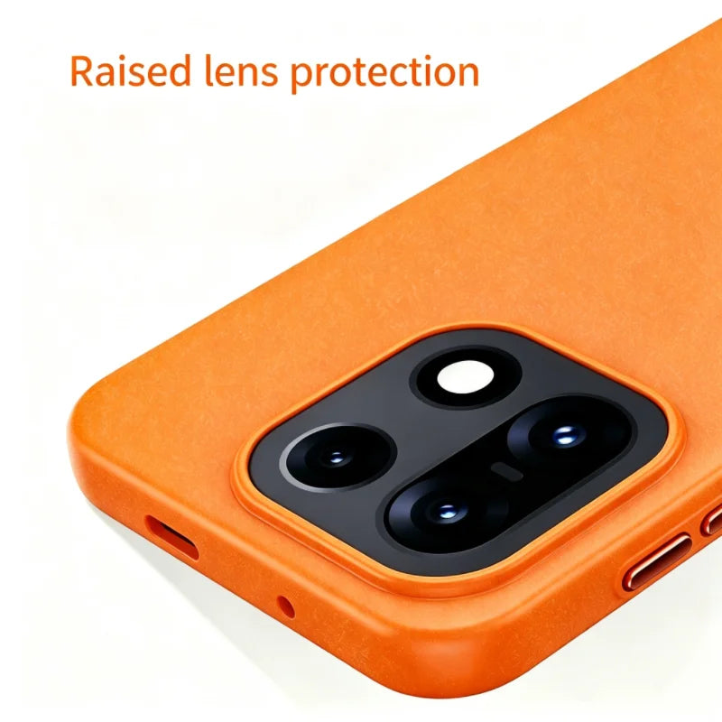 For OnePlus 15 5G Magnetic Case Matte Texture Anti-fingerprint Shockproof PC + TPU Phone Cover - Orange - 2