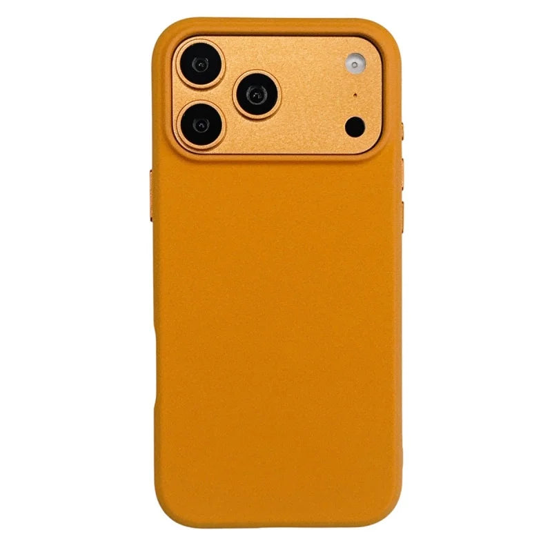 For iPhone 17 Pro Max Magnetic Case Matte Texture Anti-fingerprint Shockproof PC + TPU Phone Cover - Orange - 1