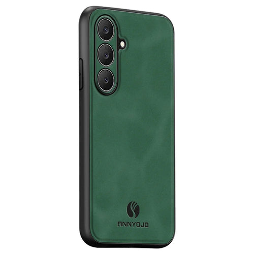 ANNYOJO For Samsung Galaxy S26 FE Phone Case PU Leather + PC + TPU Anti Drop Phone Back Cover - Green - 1