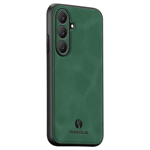 ANNYOJO For Samsung Galaxy S26 FE Phone Case PU Leather + PC + TPU Anti Drop Phone Back Cover - Green - 1