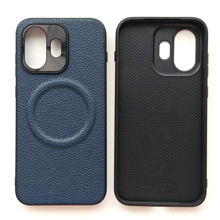 For OnePlus 15T 5G Magnetic Case Litchi Texture PU Leather Coated PC + TPU Protective Phone Cover - Black - 2