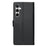 For Samsung Galaxy S25 FE Case Embossed Totem Leather Flip Wallet Phone Cover with Wrist Strap - Black - 6