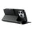 For iPhone 18 Pro Max / 17 Pro Max Case Embossed Totem Leather Flip Wallet Phone Cover with Wrist Strap - Black - 3