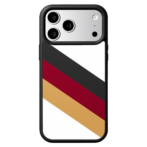 EYCASE for iPhone 17 Pro Max Magnetic Case Football Theme TPU + Acrylic Shockproof Phone Cover - Black+Red+Gold Suit - 2