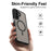 For Samsung Galaxy A27 5G Magnetic Case Anti Drop Matte PC + TPU Phone Cover - Black - 2