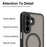 For Samsung Galaxy A27 5G Magnetic Case Anti Drop Matte PC + TPU Phone Cover - Black - 7