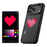 For iPhone 17 Pro Glowing Pixel Case Bluetooth-compatible LED Display Custom Animation Phone Cover with Kickstand - Black - 1