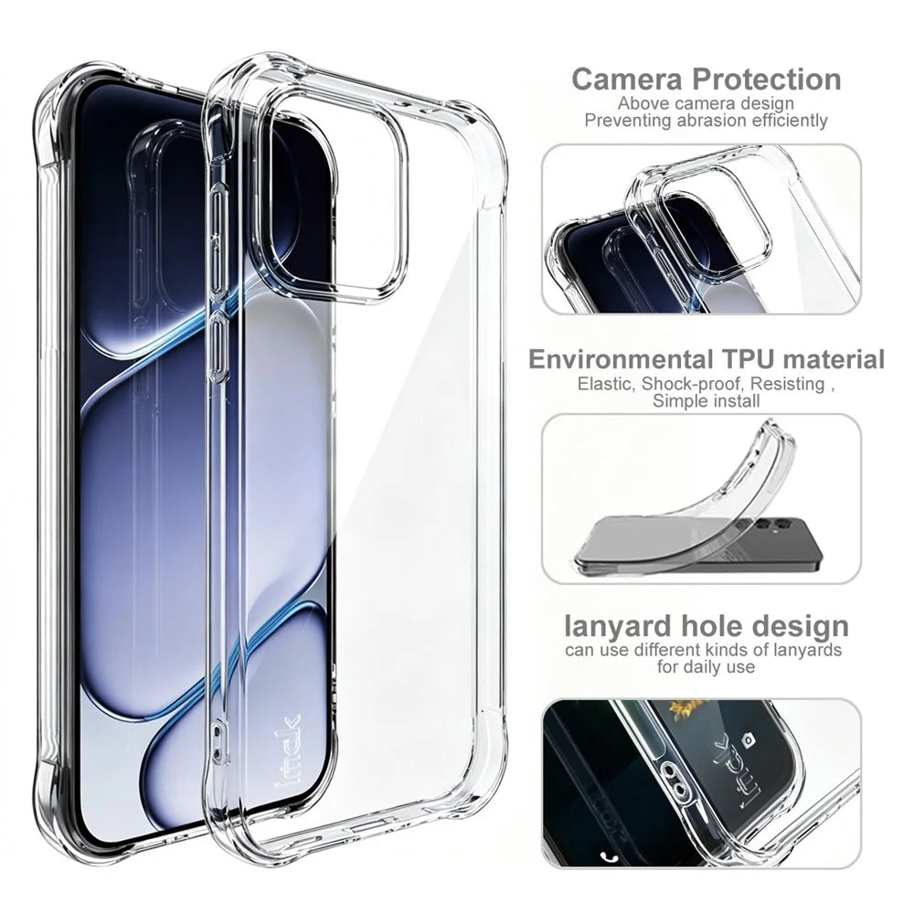 IMAK For OnePlus Nord CE6 5G Case TPU Phone Cover Airbag Shockproof Protection - Transparent - 3