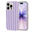 For iPhone 16 Pro Max Case IMD Stripe TPU Full Coverage Shockproof Phone Protective Cover - Purple - 1