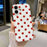 For iPhone 17 Case Retro Polka Dot IMD TPU Full Coverage Phone Protective Cover - White - 6