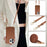 For iPhone 16 Pro Max Litchi Pattern Case with Lanyard Shockproof PC PU Leather Cover - Brown - 4