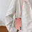 For iPhone 16 Litchi Pattern Case with Lanyard Shockproof PC PU Leather Cover -  Pink - 5