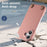 For iPhone 16 Litchi Pattern Case with Lanyard Shockproof PC PU Leather Cover -  Pink - 6