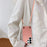 For Samsung Galaxy S26 Ultra Litchi Pattern Case with Lanyard Shockproof PC PU Leather Cover -  Pink - 5