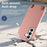 For Samsung Galaxy A56 5G Litchi Pattern Case with Lanyard Shockproof PC PU Leather Cover - Pink - 6