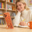 MUTURAL for iPhone 17 Pro Max Magnetic Case Rotating Kickstand PC + TPU Airbag Drop Protection Phone Cover - Orange - 4