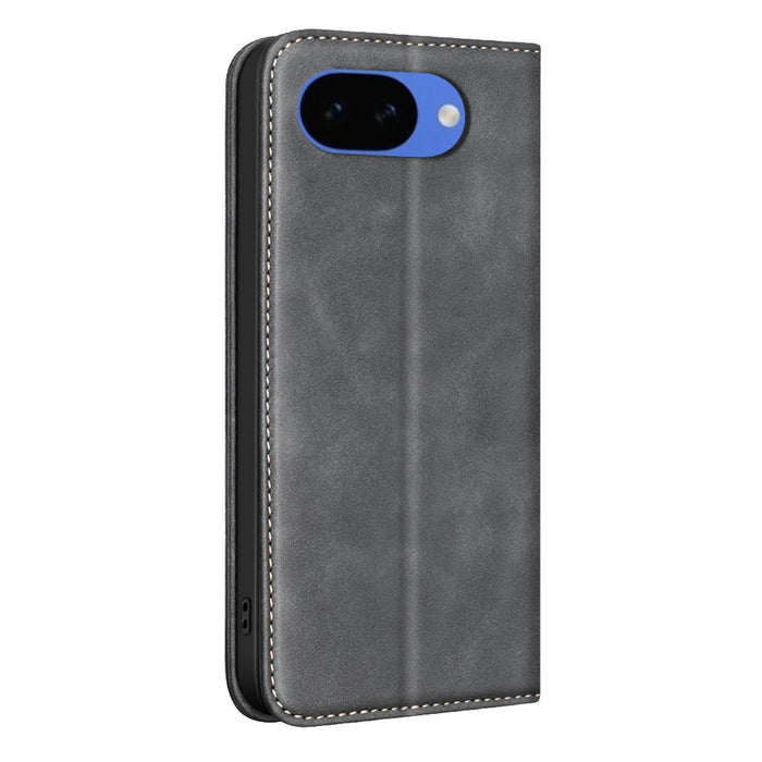 BINFEN COLOR for Google Pixel 10a RFID Blocking Calf Texture PU Leather Phone Cover - Black - 3