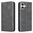 BINFEN COLOR for iPhone 17 RFID Blocking Calf Texture PU Leather Phone Cover - Black - 1
