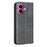 BINFEN COLOR for iPhone 16 RFID Blocking Calf Texture PU Leather Phone Cover - Black - 3