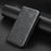 BINFEN COLOR for iPhone 15 Pro Max RFID Blocking Calf Texture PU Leather Phone Cover - Black - 4