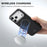 SUTENI G8 for iPhone 17 Pro Max Magnetic Case Triangle Texture Leather + TPU Phone Back Cover - Black - 2