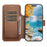 SUTENI Q09 for iPhone 17 Pro Max Leather Case Triangle Texture Wallet Folio Flip Phone Cover - Gold - 2