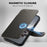 SUTENI Q09 for iPhone 17 Pro Leather Case Triangle Texture Wallet Folio Flip Phone Cover - Grey - 7