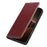 For vivo V70 FE 5G Case Genuine Cow Leather Stand Mobile Phone Cover with RFID Blocking Wallet - Red - 4