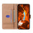 For Realme 16 Pro+ 5G Wallet Case Triangle Pattern Imprinted Stand Leather Phone Cover with Shoulder Strap - Brown - 3
