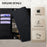 For Realme C85 Pro 4G Wallet Case Triangle Pattern Imprinted Stand Leather Phone Cover with Shoulder Strap - Black - 6