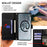 For Realme C85 Pro 4G Wallet Case Triangle Pattern Imprinted Stand Leather Phone Cover with Shoulder Strap - Black - 7