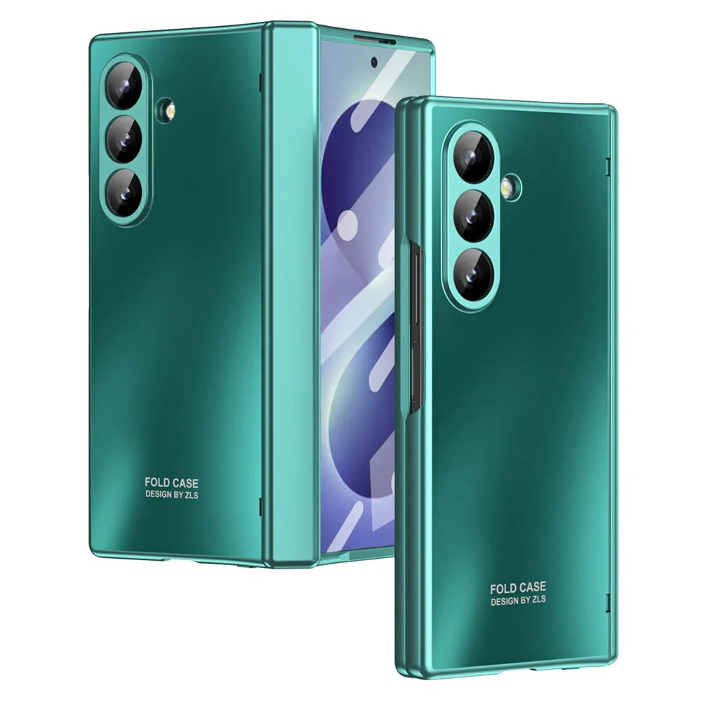 For Samsung Galaxy Z Fold8 Ultra Case Hard PC Shockproof Phone Cover with Front Screen Film - Green - 2