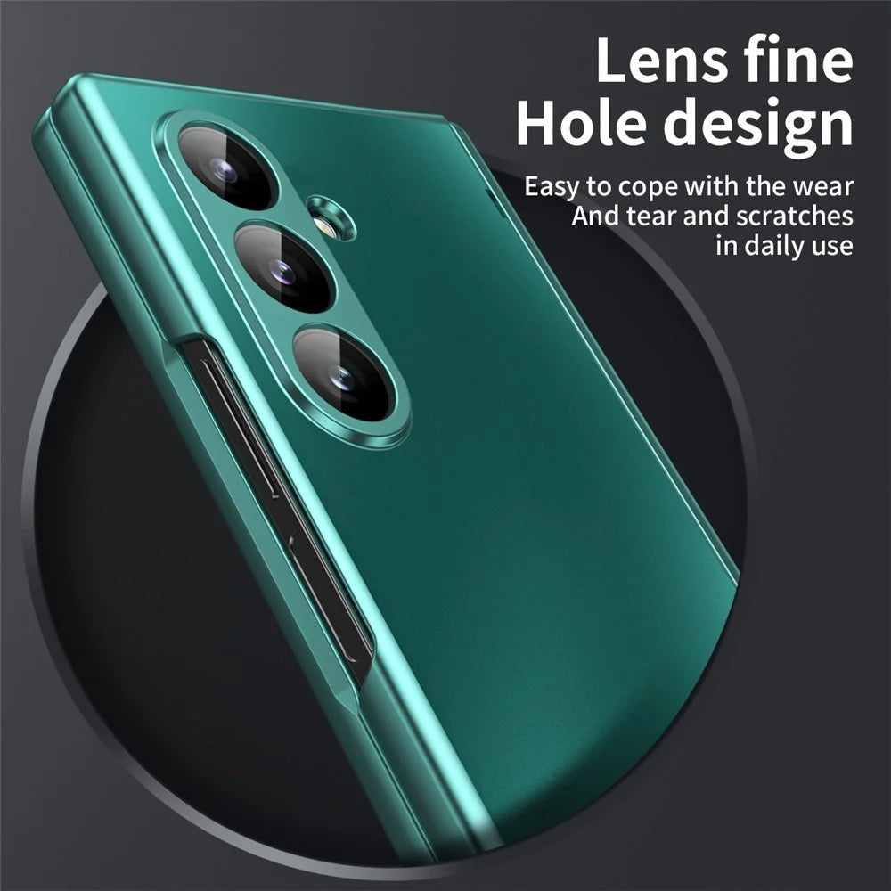 For Samsung Galaxy Z Fold8 Ultra Case Hard PC Shockproof Phone Cover with Front Screen Film - Green - 5
